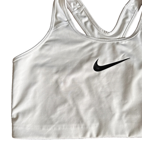 Nike Dri-FIT Sports Bra 2XL White Women's Athletic Fitness Workout Running - Picture 4 of 10